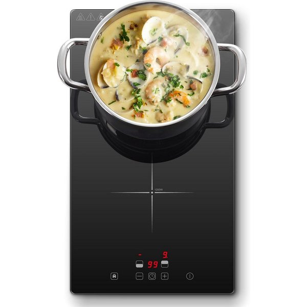 SNDOAS Elektro-Kochfeld, 30 cm Doppel‑Induktionskochfeld 2 Platten 3000 W