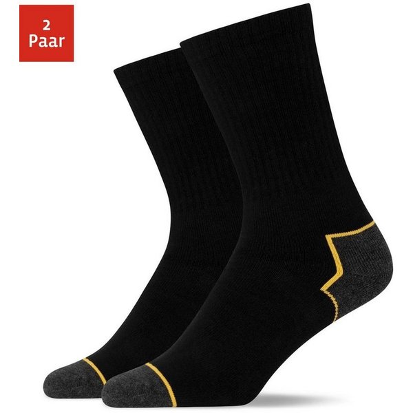 SNOCKS Arbeitssocken (2-Paar) aus Bio-Baumwolle mit Vollfrotteesohle, perfekt für stabile Stiefel