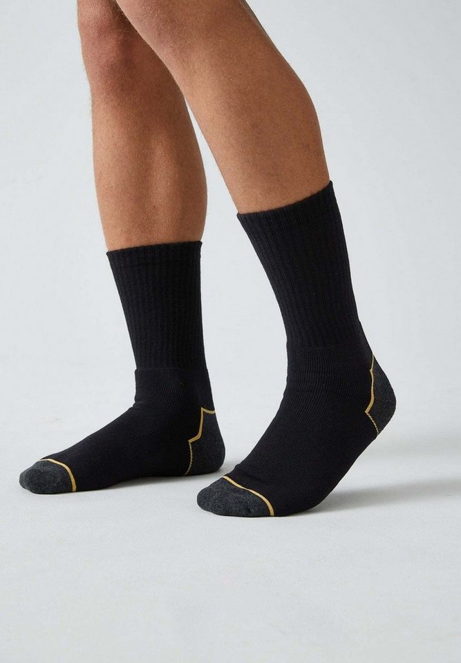 SNOCKS Arbeitssocken (2-Paar) aus Bio-Baumwolle mit Vollfrotteesohle, perfekt für stabile Stiefel – Bild 2 von 5