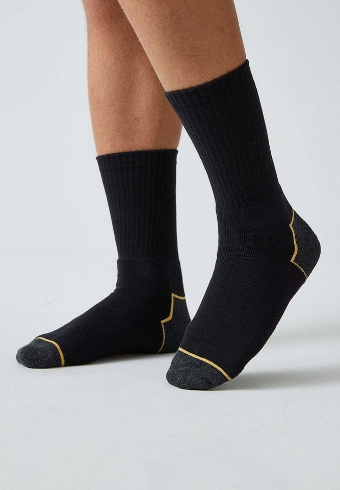 SNOCKS Arbeitssocken (2-Paar) aus Bio-Baumwolle mit Vollfrotteesohle, perfekt für stabile Stiefel – Bild 3 von 5