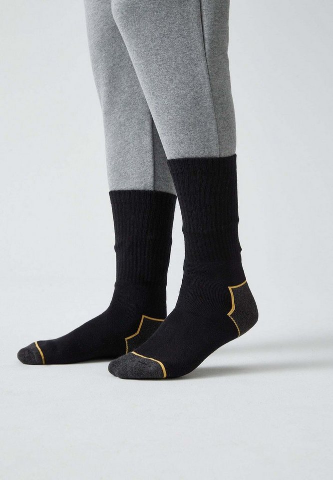 SNOCKS Arbeitssocken (2-Paar) aus Bio-Baumwolle mit Vollfrotteesohle, perfekt für stabile Stiefel – Bild 4 von 5