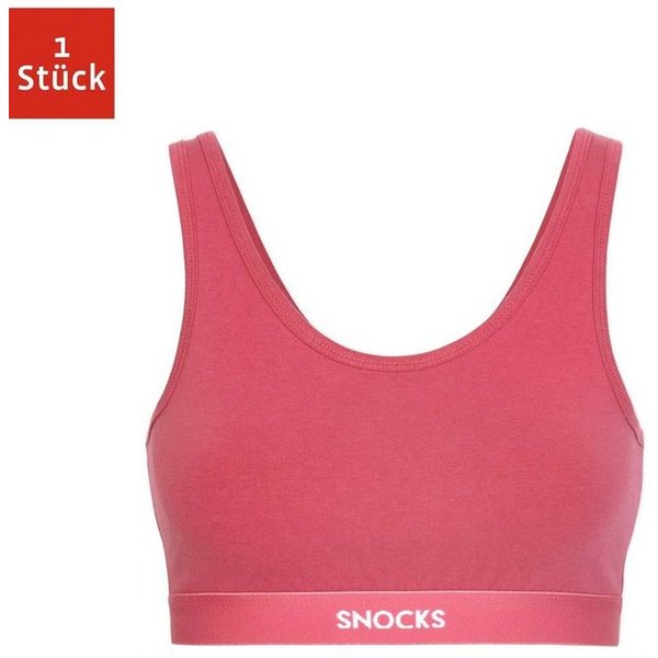 SNOCKS Bustier Soft BH (1 Stück, 1-tlg., 1 Stück) aus Bio Baumwolle, breite Träger für maximalen Komfort