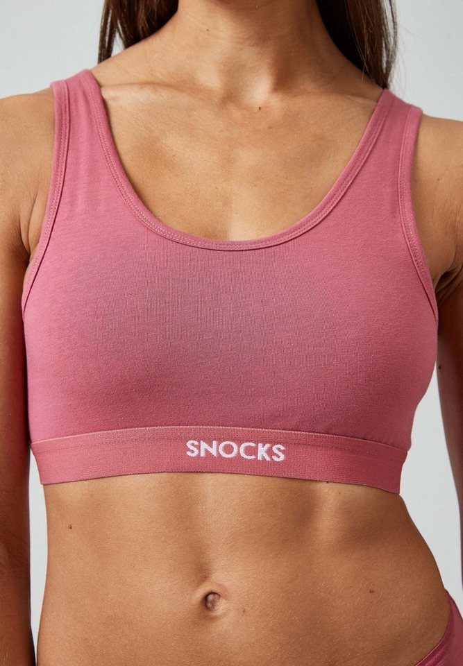 SNOCKS Bustier Soft BH (1 Stück, 1-tlg., 1 Stück) aus Bio Baumwolle, breite Träger für maximalen Komfort – Bild 2 von 5