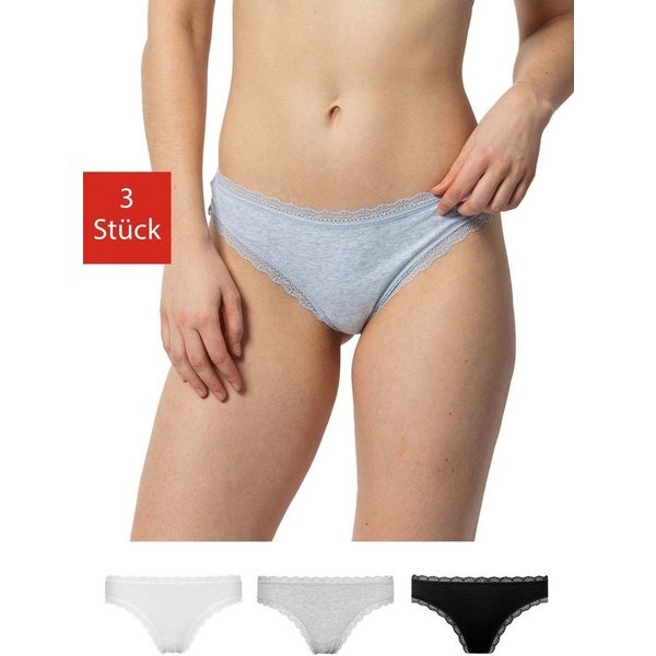 SNOCKS Tanga String Damen Unterhose (3-St) mit Spitze, unsichtbar unter deiner Kleidung