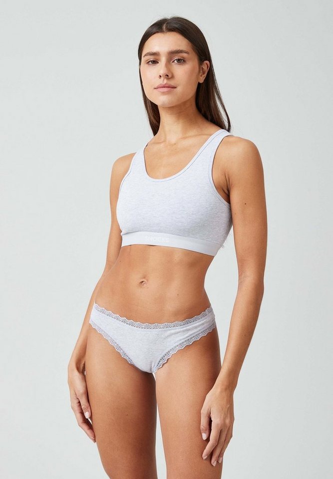 SNOCKS Tanga String Damen Unterhose (3-St) mit Spitze, unsichtbar unter deiner Kleidung – Bild 4 von 5