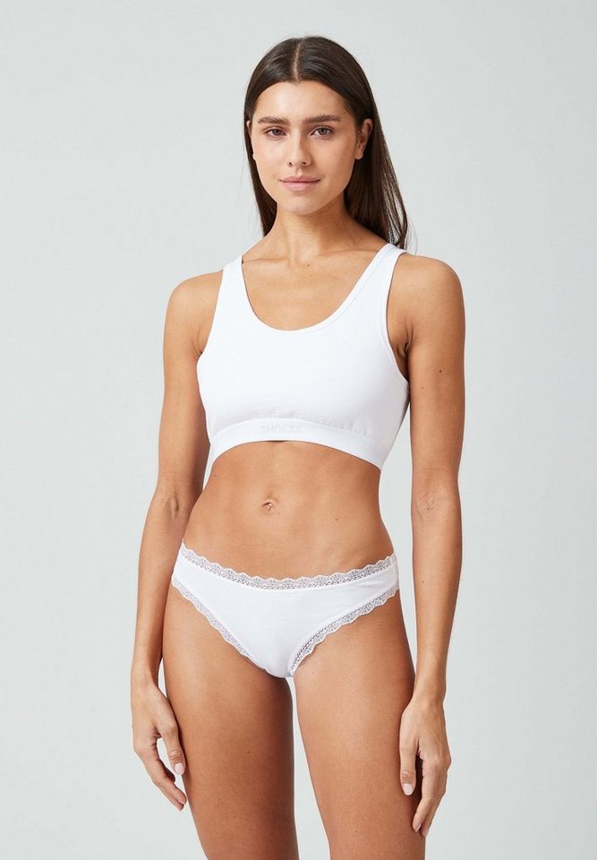 SNOCKS Tanga String Damen Unterhose (3-St) mit Spitze, unsichtbar unter deiner Kleidung – Bild 5 von 5