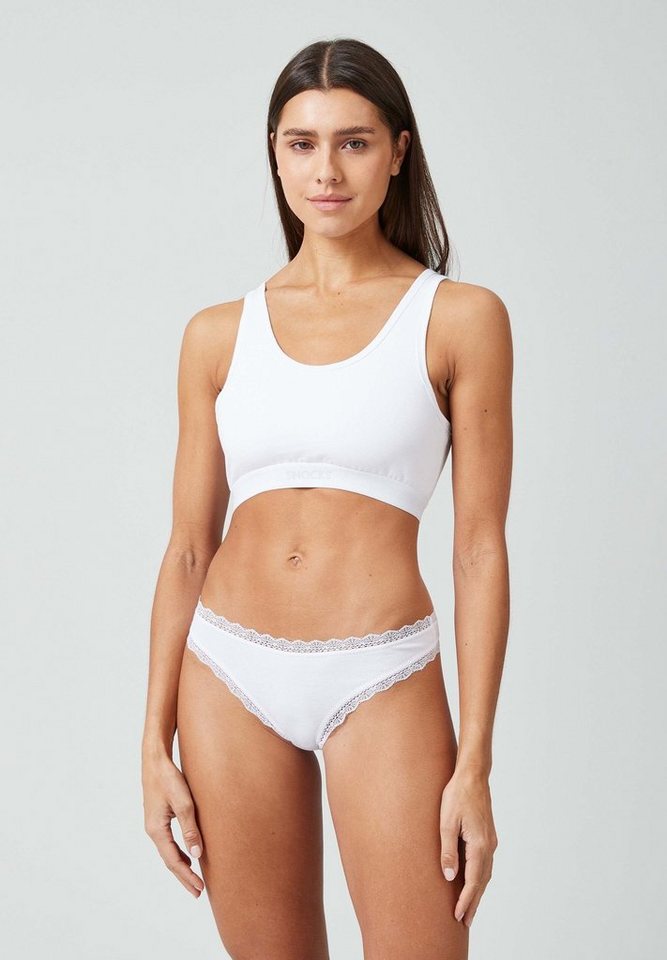 SNOCKS Tanga String Damen Unterhose (3-St) mit Spitze, unsichtbar unter deiner Kleidung – Bild 4 von 5
