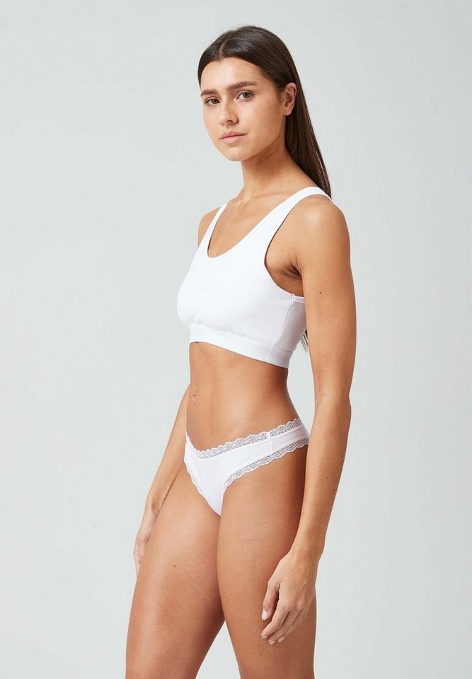 SNOCKS Tanga String Damen Unterhose (3-St) mit Spitze, unsichtbar unter deiner Kleidung – Bild 5 von 5