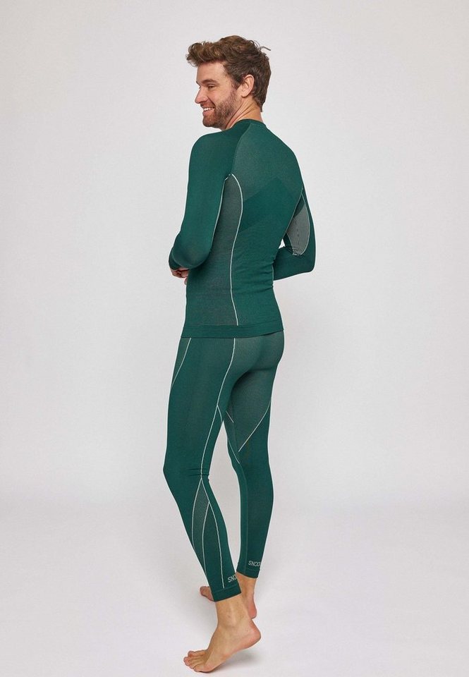 SNOCKS Thermounterhemd Thermounterwäsche mit Daumenloch für Herren (1-St) perfekt für Wintersportaktivitäten, atmungsaktiv und wärmeisolierend – Bild 4 von 5