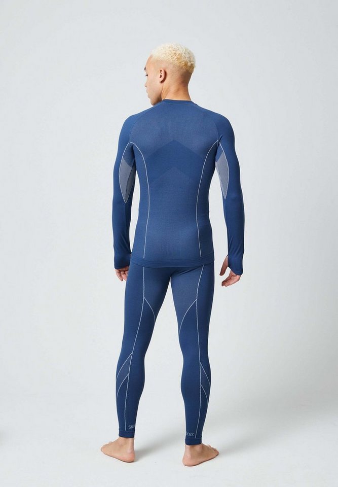 SNOCKS Thermounterhemd Thermounterwäsche mit Daumenloch für Herren (1-St) perfekt für Wintersportaktivitäten, atmungsaktiv und wärmeisolierend – Bild 5 von 5