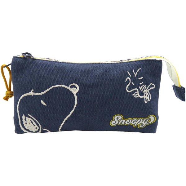 Snoopy Federmäppchen 3 Fächer Federmappe mit Reißverschluss