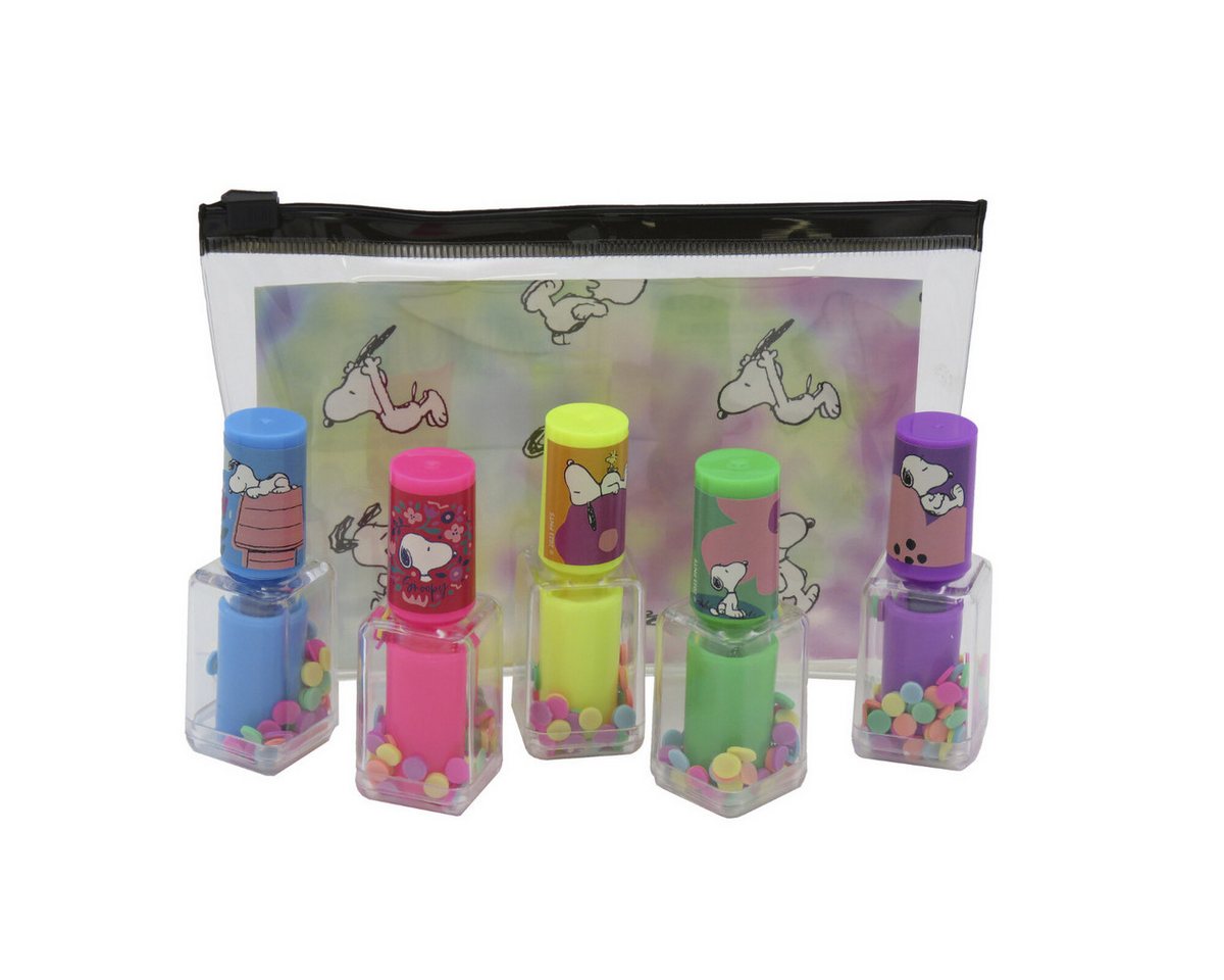 Snoopy Marker Marker Set 5 Farben Textmarker Filzstifte Schreibwaren im Zip Beutel, (Set, 5-tlg) – Bild 2 von 4