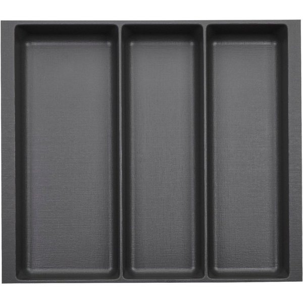SO-TECH® Besteckeinsatz ORGA-BOX II Leinwandstruktur, für Nobilia bis 07/2012, Mehrzweckeinsatz 509 mm Breite, Anthrazit