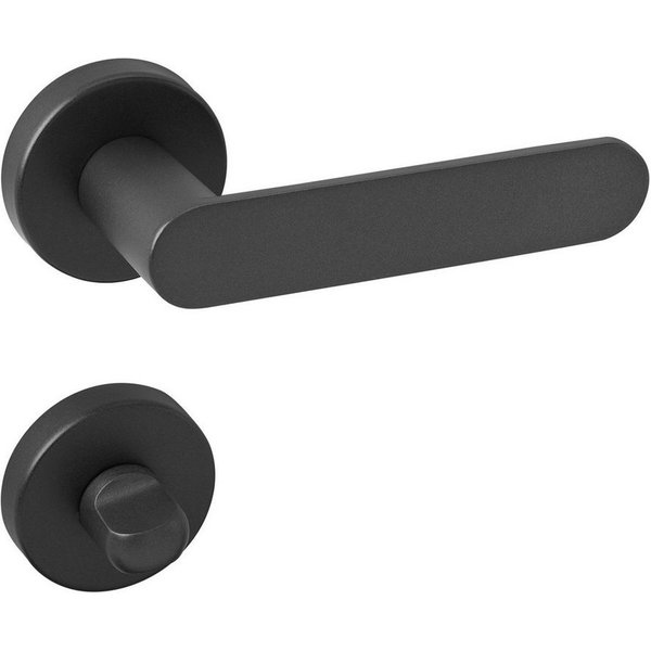SO-TECH® Drückergarnitur Türdrücker SAM Aluminium Oval Rosette, Bad / WC Türen Türgarnitur anthrazit