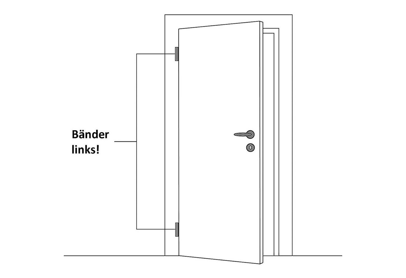 SO-TECH® Einsteckschloss Türschloss wahlweise Buntbart, WC oder Profilzylinder, Links, Buntbart BB, Dornmaß 55, 2150087 – Bild 3 von 4