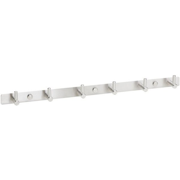 SO-TECH® Garderobenhaken CORA, echt Edelstahl, Hakenleiste für Wandmontage, 6 Haken, Länge 456 mm