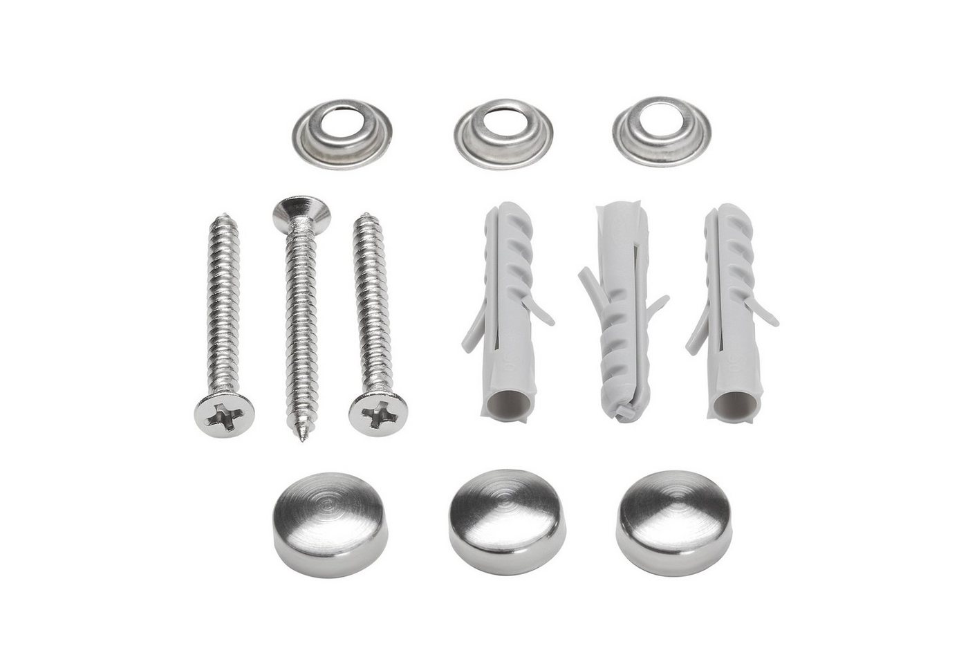 SO-TECH® Garderobenhaken CORA, echt Edelstahl, Hakenleiste für Wandmontage, 6 Haken, Länge 456 mm – Bild 4 von 5