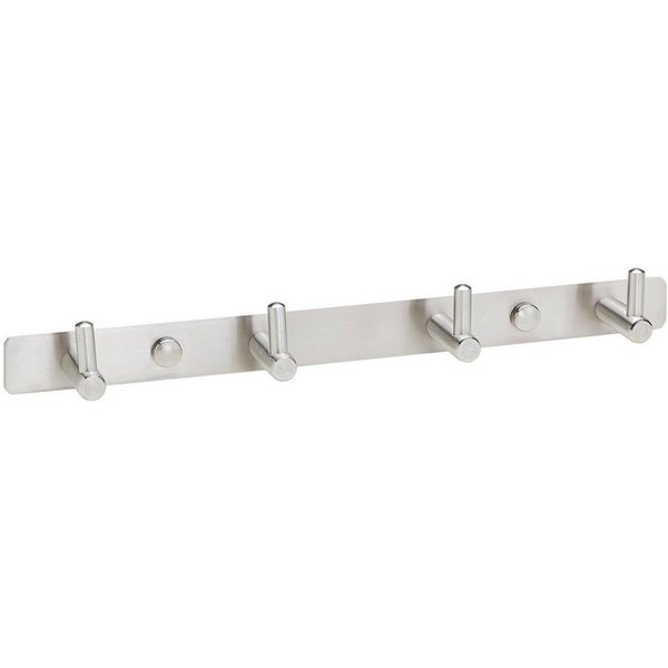 SO-TECH® Garderobenhaken CORA, echt Edelstahl, Hakenleiste für Wandmontage, 4 Haken, Länge 307 mm
