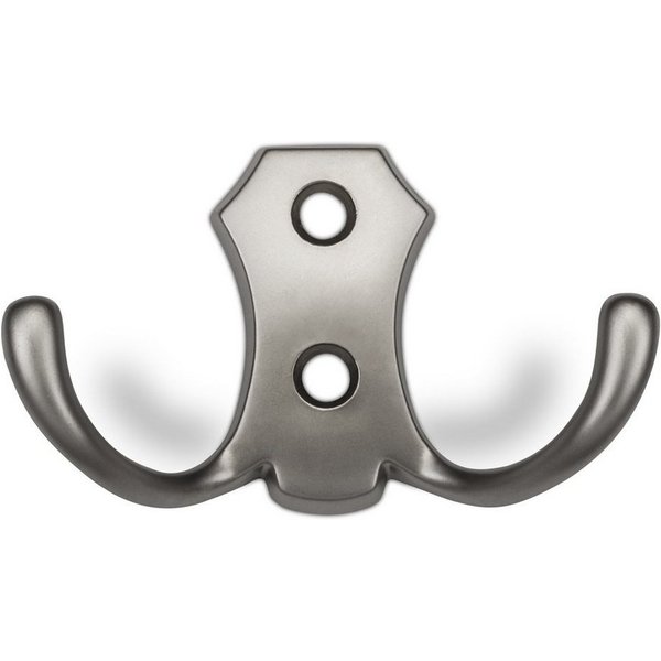 SO-TECH® Garderobenhaken LENA, Lochabstand 20 mm, zwei Größen, Metall massiv, Chrom matt, Höhe 48 mm, 2-fach, inkl. Schrauben