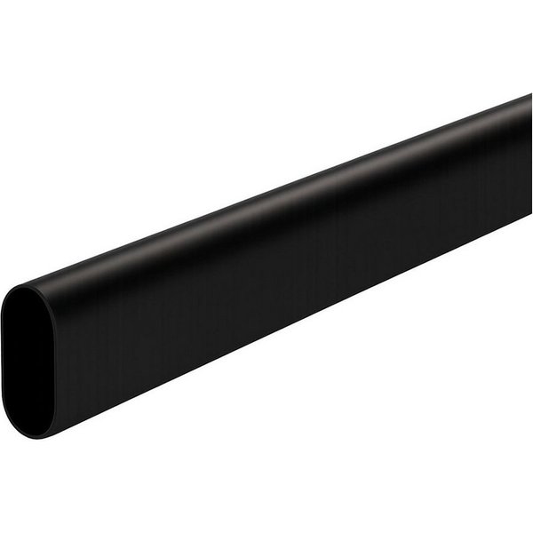 SO-TECH® Garderobenstange ovale Form, 30 x 15 mm, Stahl, schwarz beschichtet, (1 St), Kleiderstange Länge 800 mm