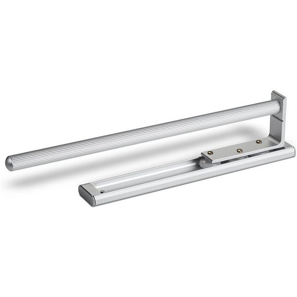 SO-TECH® Handtuchhalter Aluminium ausziehbar 1 oder 2-armig in Chrom oder Aluoptik, einarmig, Länge 325 mm, Aluminiumoptik