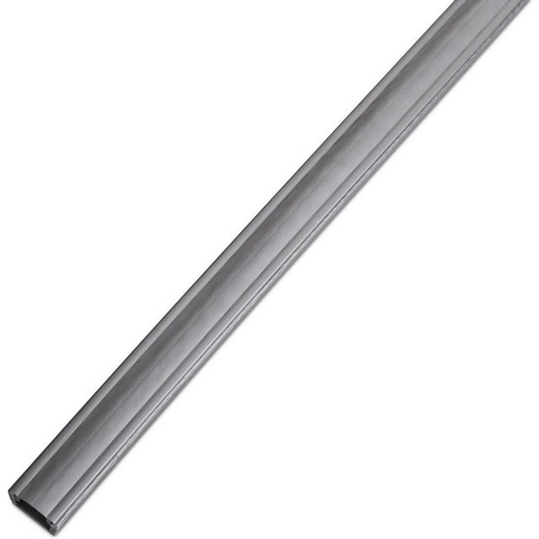 SO-TECH® Kabelkanal dezente Mini Kabelleiste, selbstklebend, 400 x 14 x 10 mm, Kabeldurchführung, silbergrau