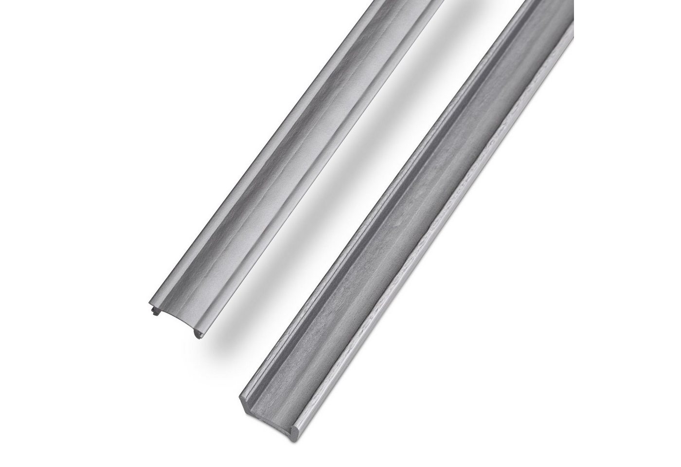 SO-TECH® Kabelkanal dezente Mini Kabelleiste, selbstklebend, 400 x 14 x 10 mm, Kabeldurchführung, silbergrau – Bild 2 von 5