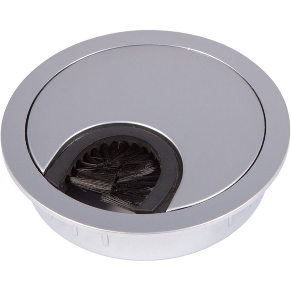 SO-TECH® Kabelkanal Kabeldurchlass Kabeldurchführung Metall (1-St), mit Bürstendichtung Ø 60 oder 80 mm