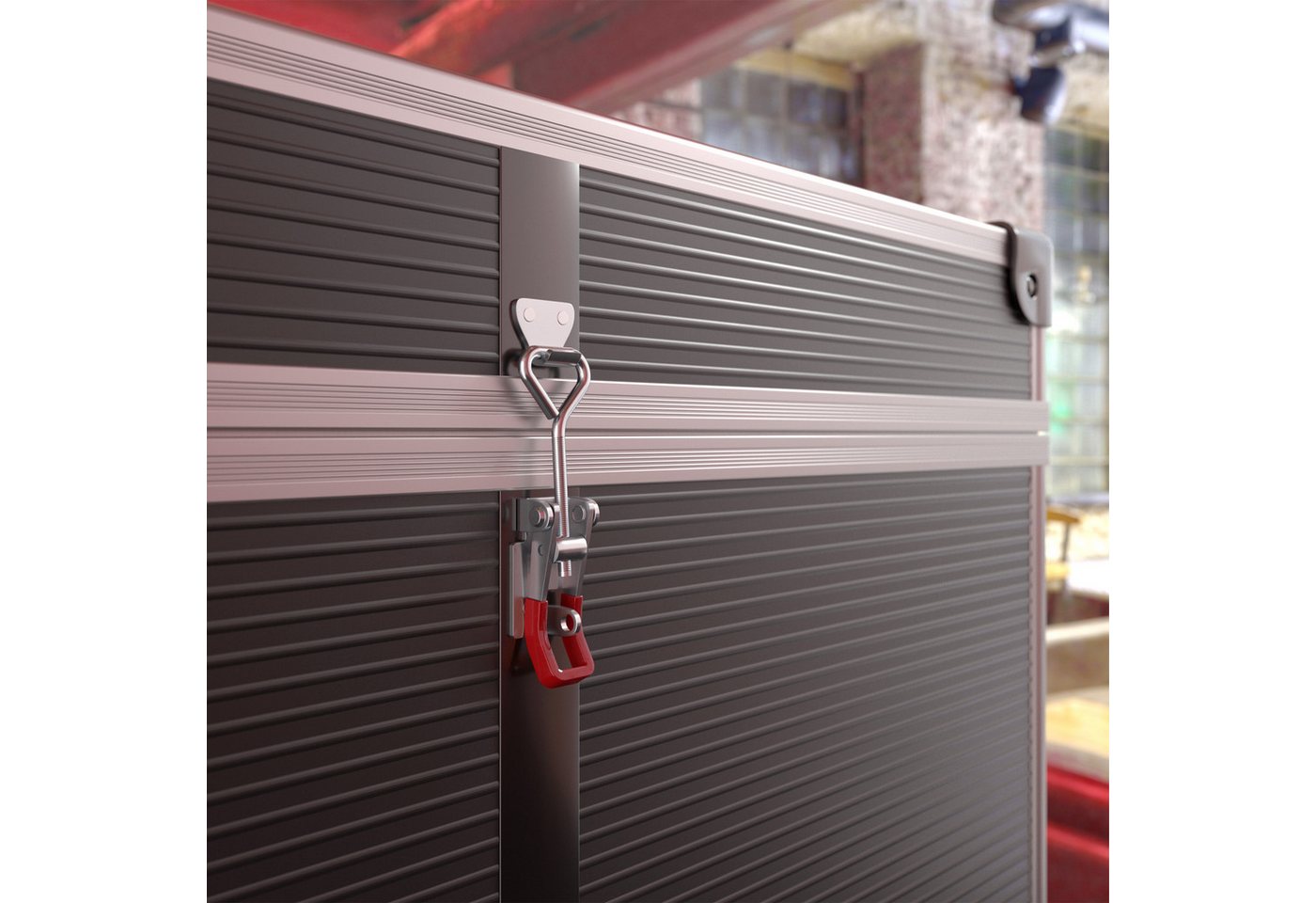 SO-TECH® Kastenriegelschloss Spannverschluss, verstellbarer Schnellspanner, M6 - Haltekraft 220 kg, (2-tlg), M6 (Haltekraft 220 kg, abschließbar) Stahl verzinkt – Bild 3 von 5