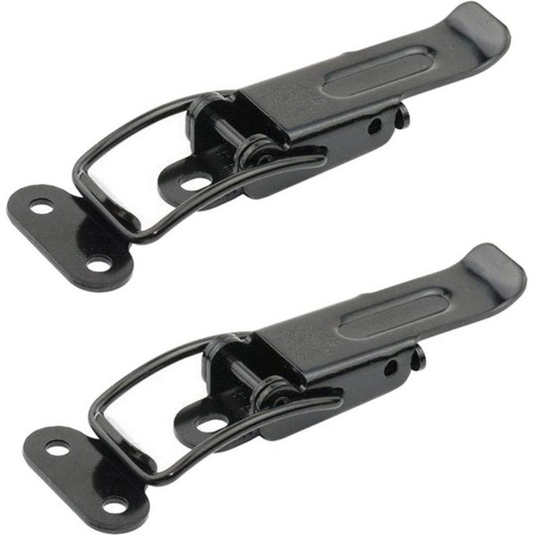SO-TECH® Kastenriegelschloss Spannverschluss CATCH Kniehebelspanner Tischplattenverbinder, (2-tlg), 2 Stück Hebelverschluss Möbelverbinder schwarz