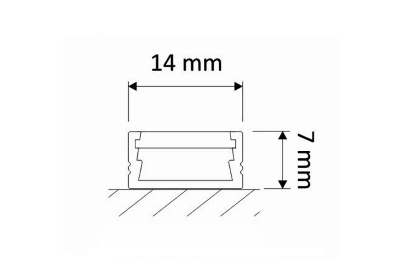 SO-TECH® LED-Stripe-Profil LED-Aluprofil Länge 2m Profil mit opaler Abdeckung – Bild 4 von 5