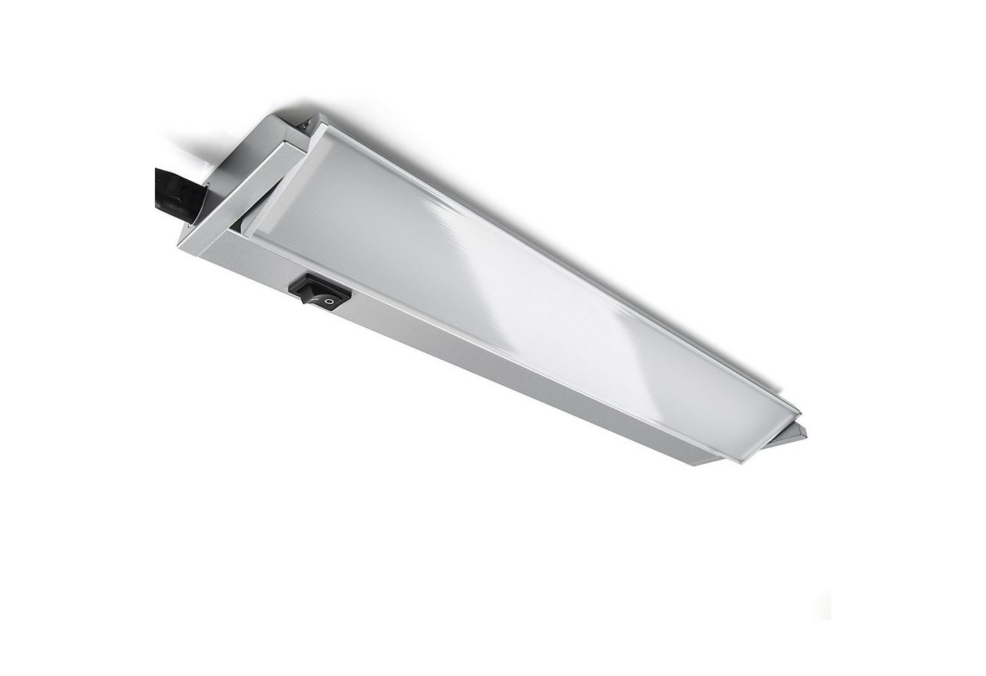 SO-TECH® LED Unterbauleuchte Alessia 350-910 mm mit diffuser Scheibe ohne Lichtpunkte, Reihenschaltung, LED fest integriert, Neutralweiß, 2er Set 5W / 350 mm Lä – Bild 2 von 5