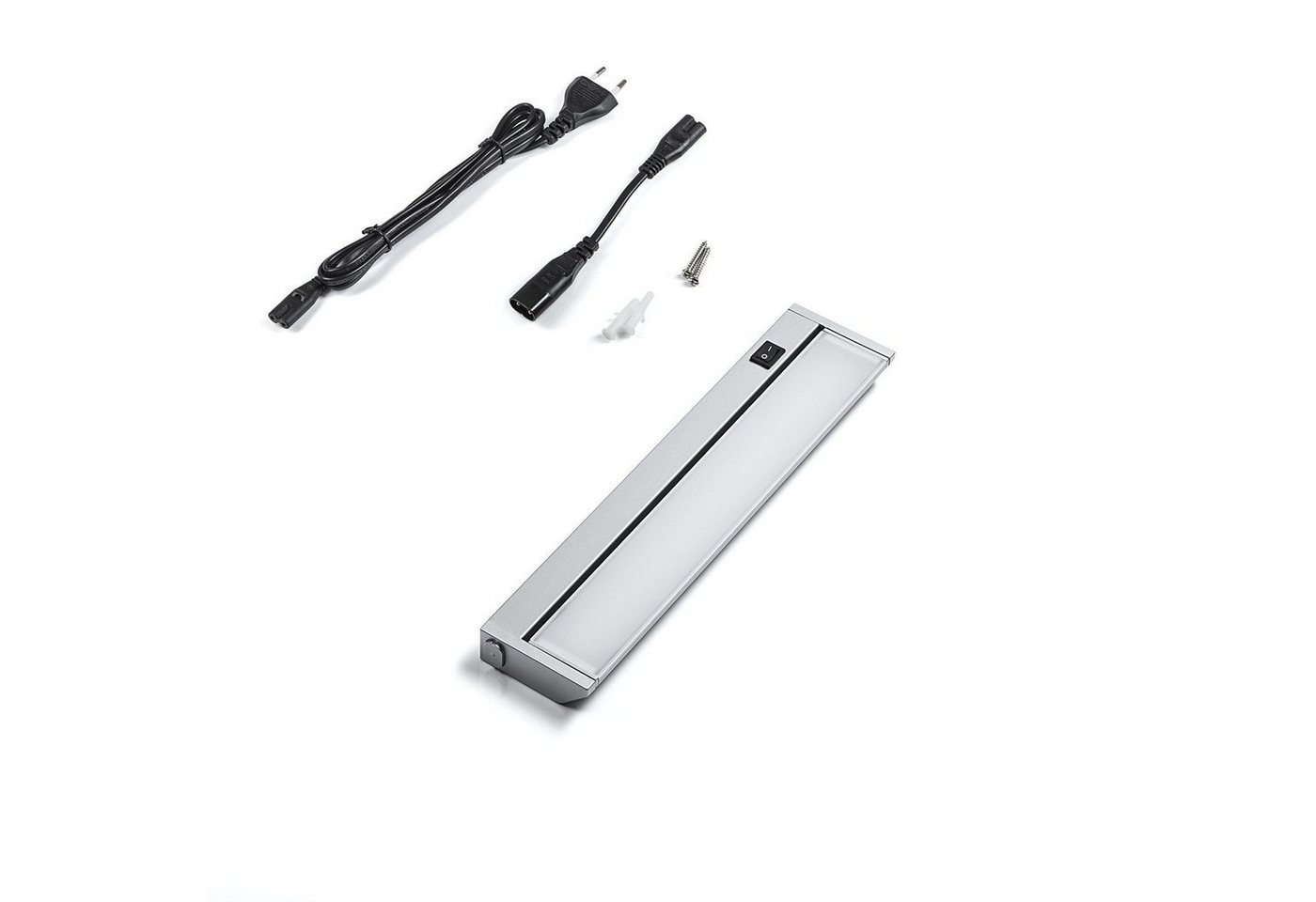 SO-TECH® LED Unterbauleuchte Alessia 350-910 mm mit diffuser Scheibe ohne Lichtpunkte, Reihenschaltung, LED fest integriert, Neutralweiß, 2er Set 5W / 350 mm Lä – Bild 3 von 5