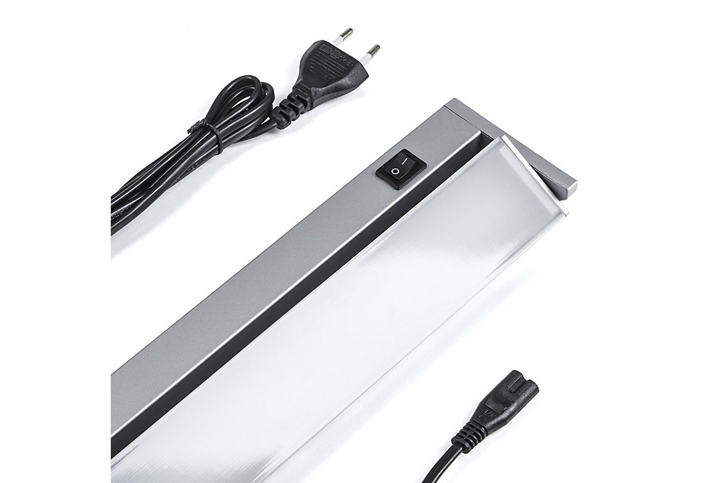SO-TECH® LED Unterbauleuchte Alessia 350-910 mm mit diffuser Scheibe ohne Lichtpunkte, Reihenschaltung, LED fest integriert, Neutralweiß, 2er Set 5W / 350 mm Lä – Bild 4 von 5