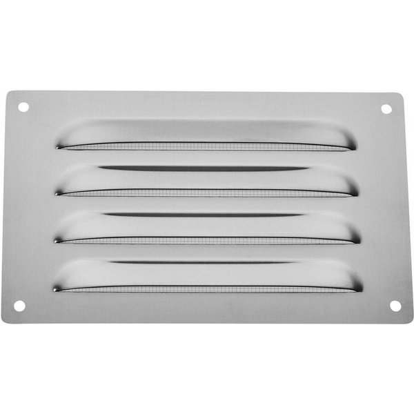 SO-TECH® Lüftungsgitter Belüftungsgitter Edelstahl SS304 mit Insektenschutz (1 St), 165 x 100 mm gebürstet aufschraubbar