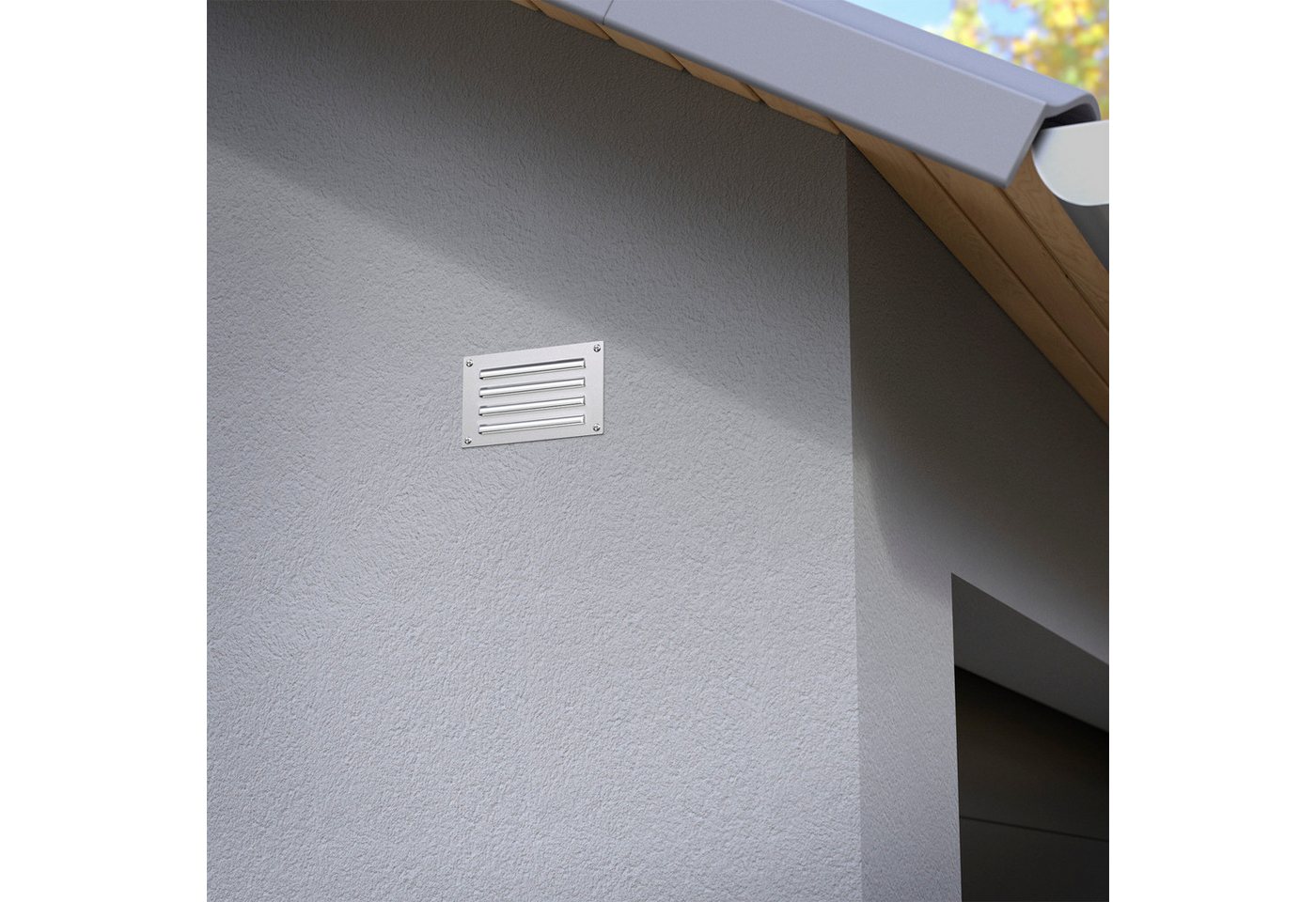 SO-TECH® Lüftungsgitter Belüftungsgitter Edelstahl SS304 mit Insektenschutz (1 St), 165 x 100 mm gebürstet aufschraubbar – Bild 4 von 5