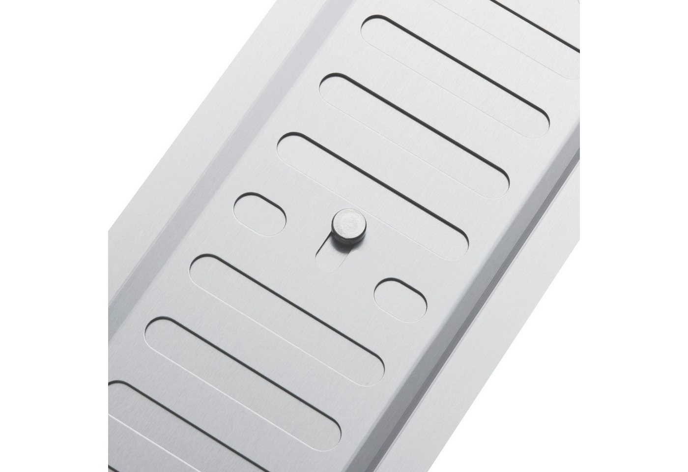 SO-TECH® Lüftungsgitter Belüftungsgitter mit Schiebeverschluss verschließbar (1 St), Aluminium, 260 x 90 mm, Schlitzlochung oval – Bild 3 von 5
