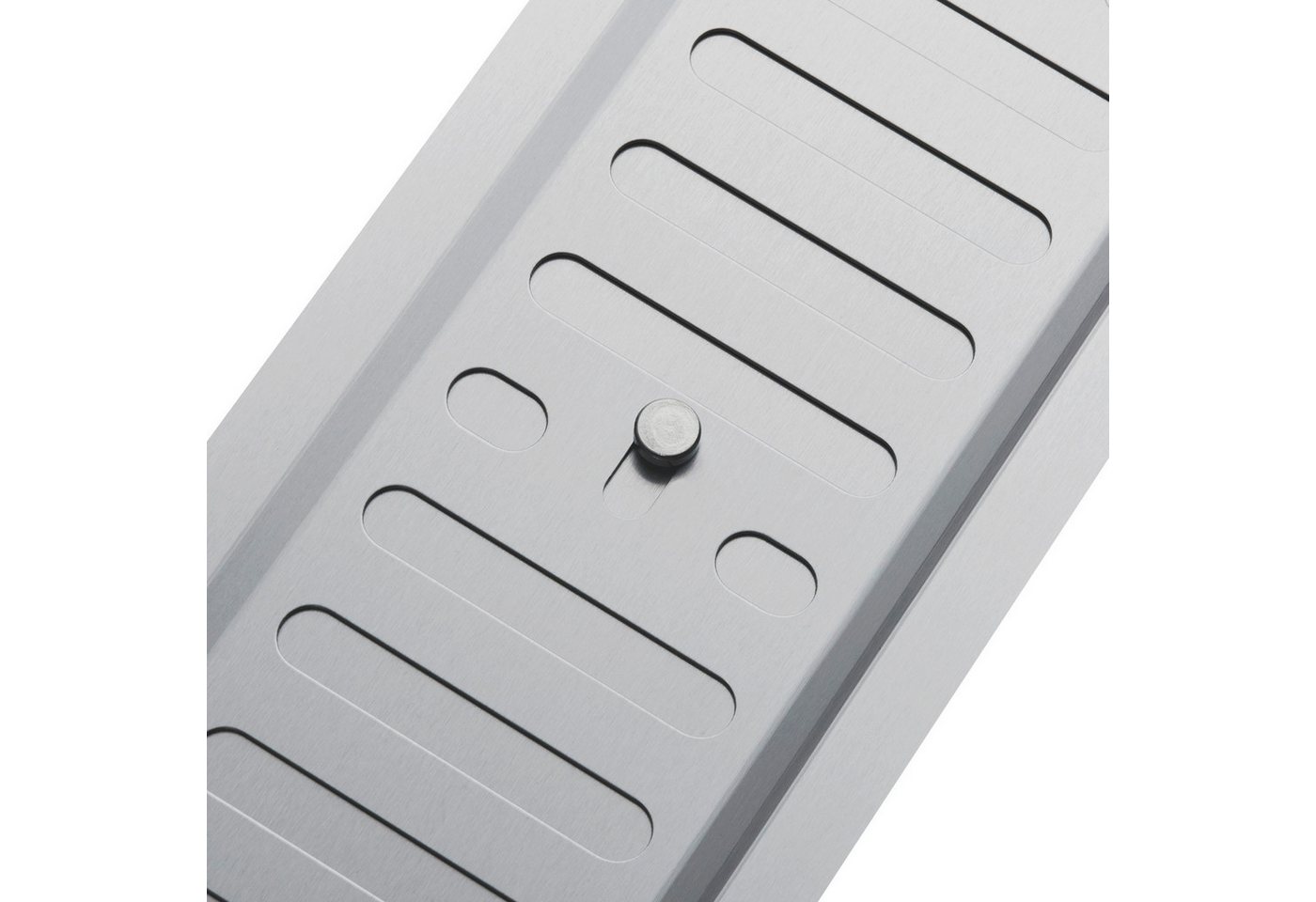 SO-TECH® Lüftungsgitter Belüftungsgitter mit Schiebeverschluss verschließbar (1 St), Edelstahl SS304, 260 x 90 mm, Schlitzlochung oval – Bild 3 von 5