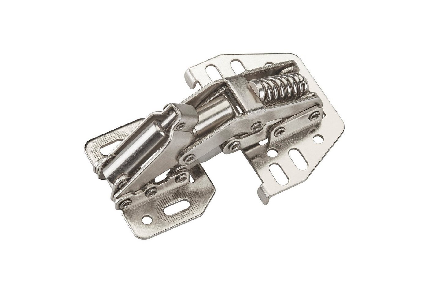 SO-TECH® Möbelbeschlag Aufschraubscharnier 90° mit Montageanschlag (4 St), SoftClose, Möbelscharnier (Stahl, vernickelt, verstellbar) – Bild 2 von 5
