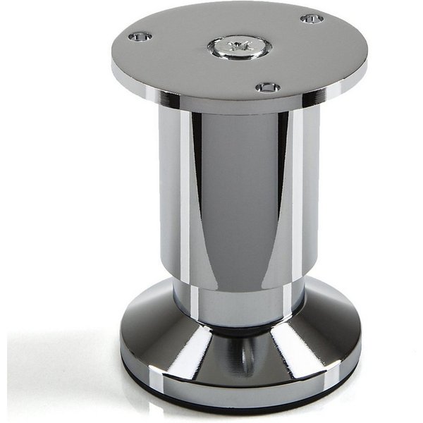 SO-TECH® Möbelfuß ALPHA, belastbar bis 250 kg, höhenverstellbar bis 15 mm, (1-St), Höhe 80 mm, Aluminium, Chrom poliert