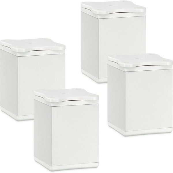SO-TECH® Möbelfuß QUEBEC weiß, höhenverstellbare Möbelbeine aus Aluminium, (4-St), Höhe 60 mm (10 mm) 40 x 40 mm, passend für feststehende Möbel