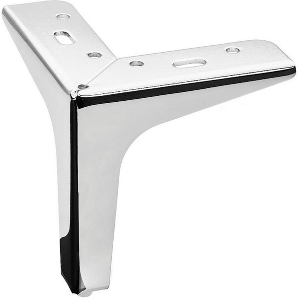 SO-TECH® Möbelfuß VICTOR, Stahl mit Bodengleiter, 135 x 135 x 40 mm, (1-St), Höhe 130 mm, Chrom poliert
