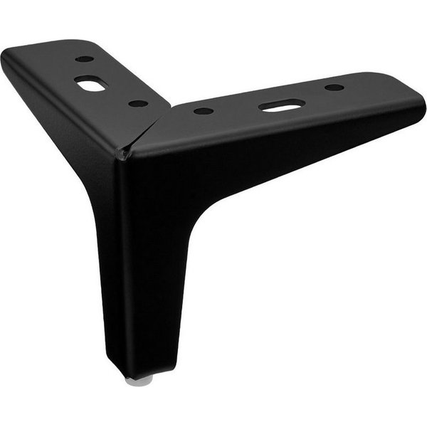 SO-TECH® Möbelfuß VICTOR, Stahl mit Bodengleiter, 135 x 135 x 40 mm, (1-St), Höhe 100 mm, schwarz matt