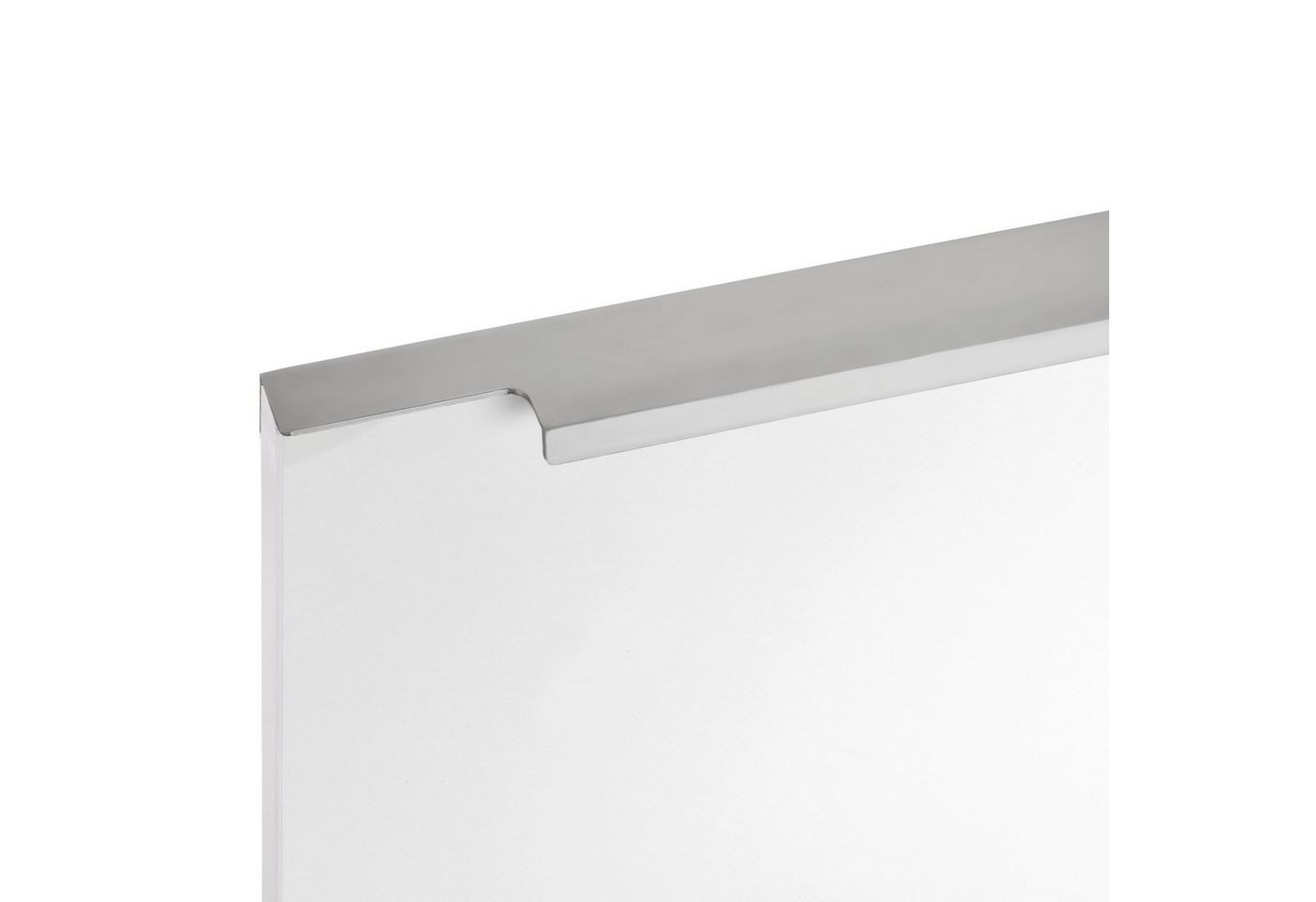 SO-TECH® Möbelgriff BLANKETT Slim Chrom matt Profilgriff zum Schrauben (2-St), Griffleiste 145mm, wird an die Frontinnenseite verschraubt – Bild 3 von 5
