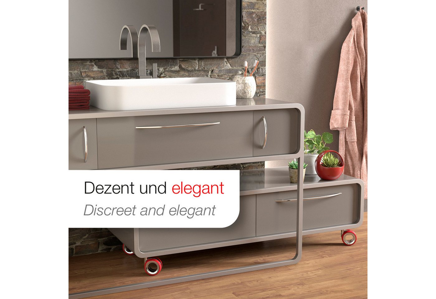 SO-TECH® Möbelgriff Bogengriff BG01, Lochabstand 96 - 352 mm, Lochabstand 96 mm Chrom poliert - inkl. Schrauben – Bild 3 von 5