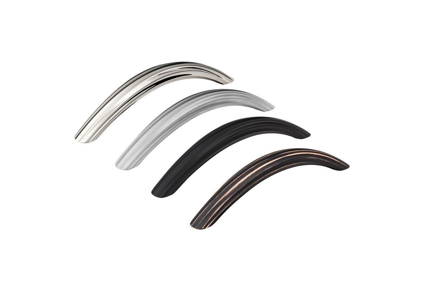 SO-TECH® Möbelgriff Bogengriff DIVIN, Lochabstand 128 mm, Schwarz matt - inkl. Schrauben – Bild 4 von 5