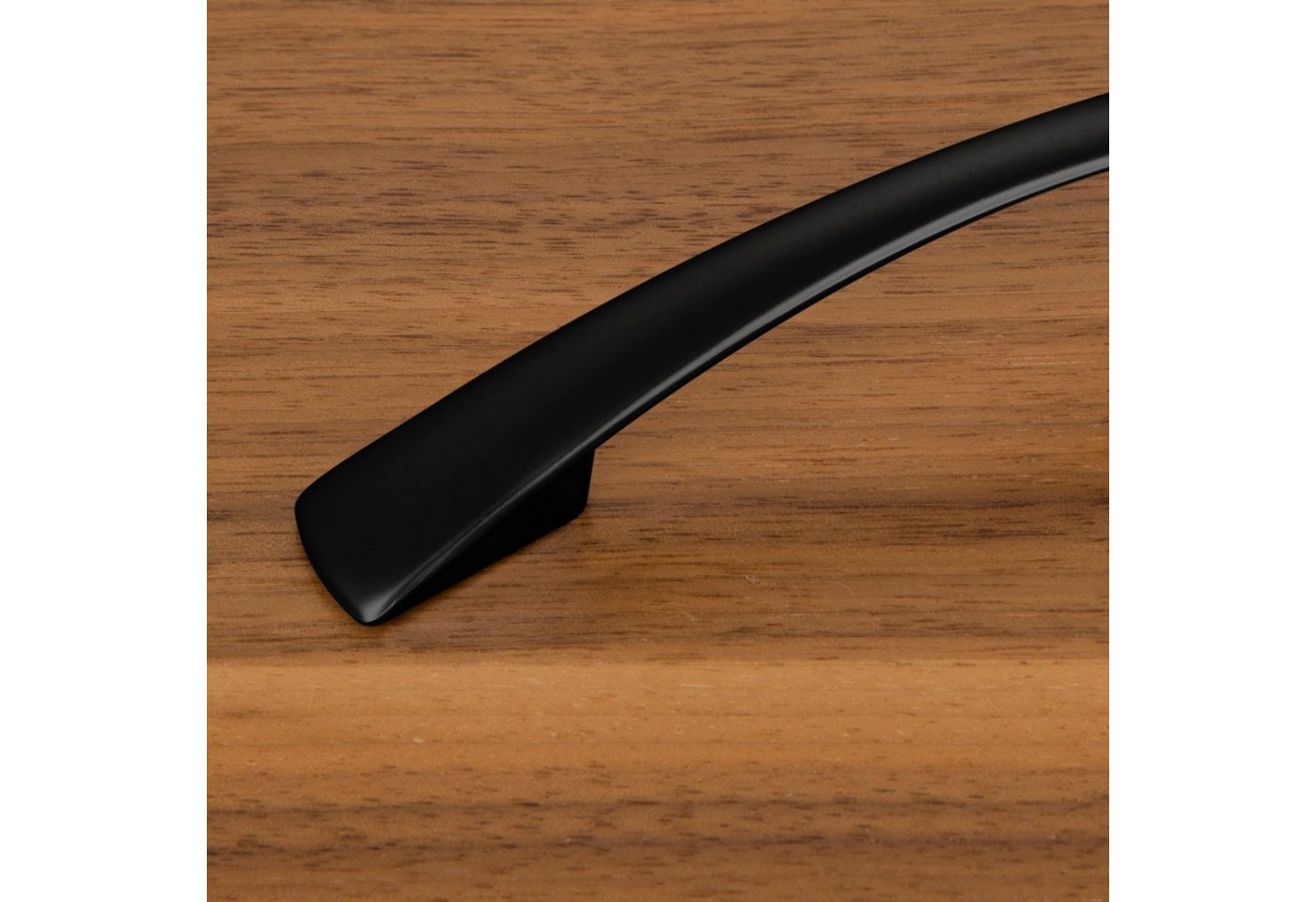 SO-TECH® Möbelgriff Bogengriff JAN Bohrlochabstände 96 - 128 mm, BA 96 mm Schwarz matt - inkl. Schrauben – Bild 3 von 5