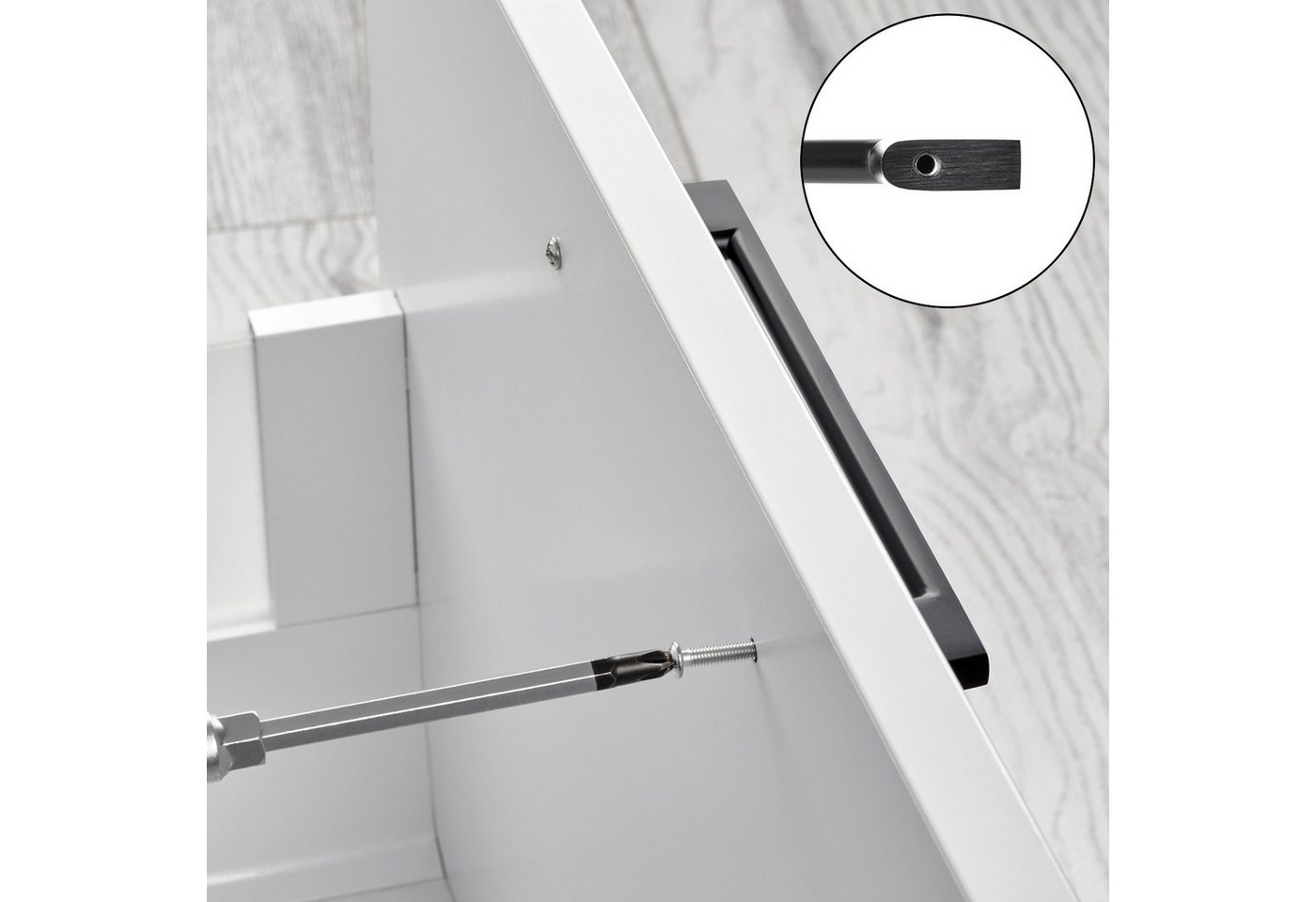 SO-TECH® Möbelgriff Bügelgriff Blackline XII schwarz matt - inkl. Schrauben (Spar-Set, 10-St), Schubladengriff Schrankgriff Bohrlochabstand (BA) 96 mm – Bild 5 von 5