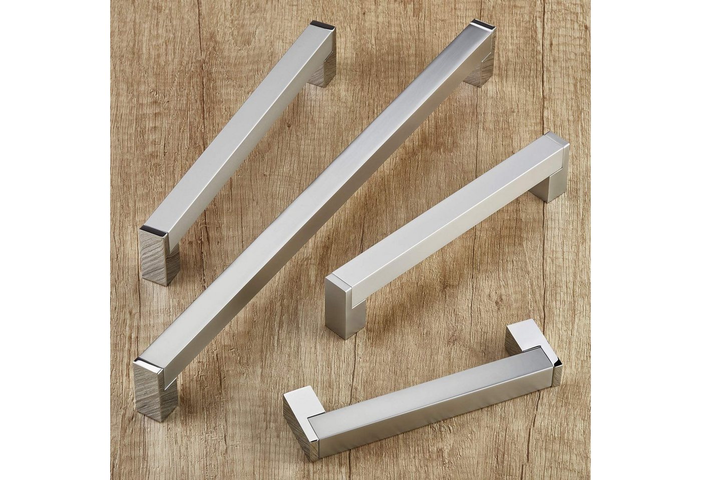 SO-TECH® Möbelgriff Bügelgriff eckig Aluminium BA 128 - 320 mm - incl. Schrauben, Lochabstand 160 mm silber eloxiert - inkl. Schrauben – Bild 3 von 4