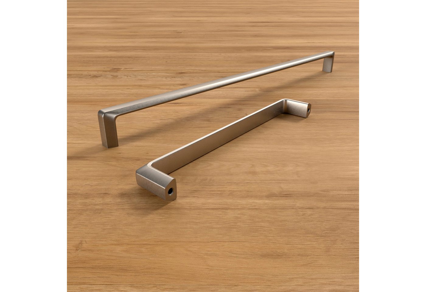 SO-TECH® Möbelgriff Bügelgriff FACETT, BA 160 - 320 mm, inkl. Schrauben (Spar-Set, 4-St), BA 160 Edelstahloptik von SCHÜCO ALU COMPETENCE – Bild 5 von 5